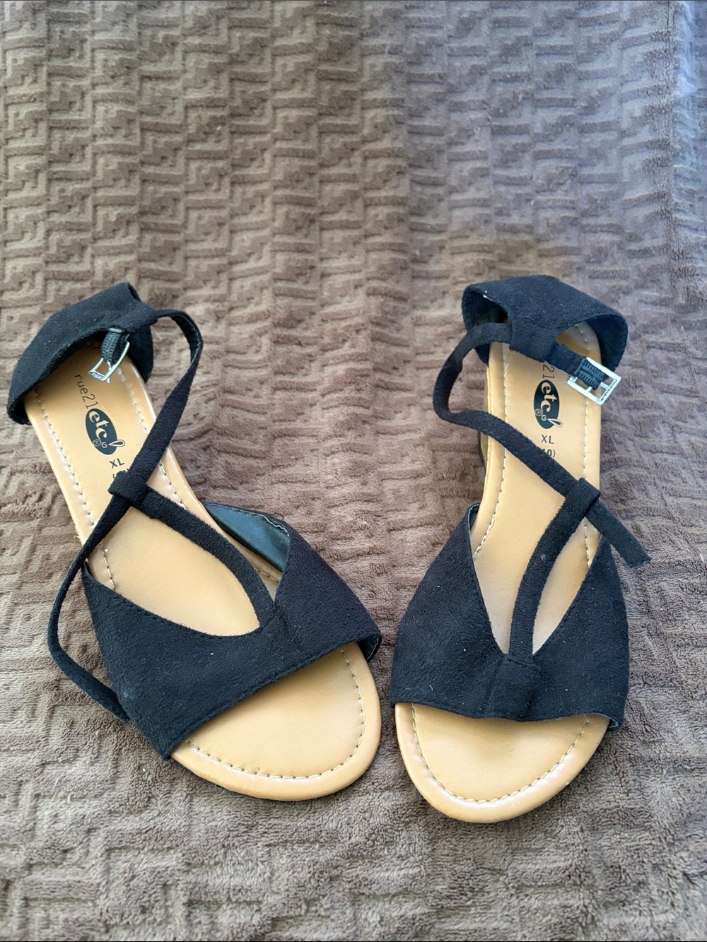 Rue21 Black Strappy Ankle-Tie Women's Sandals